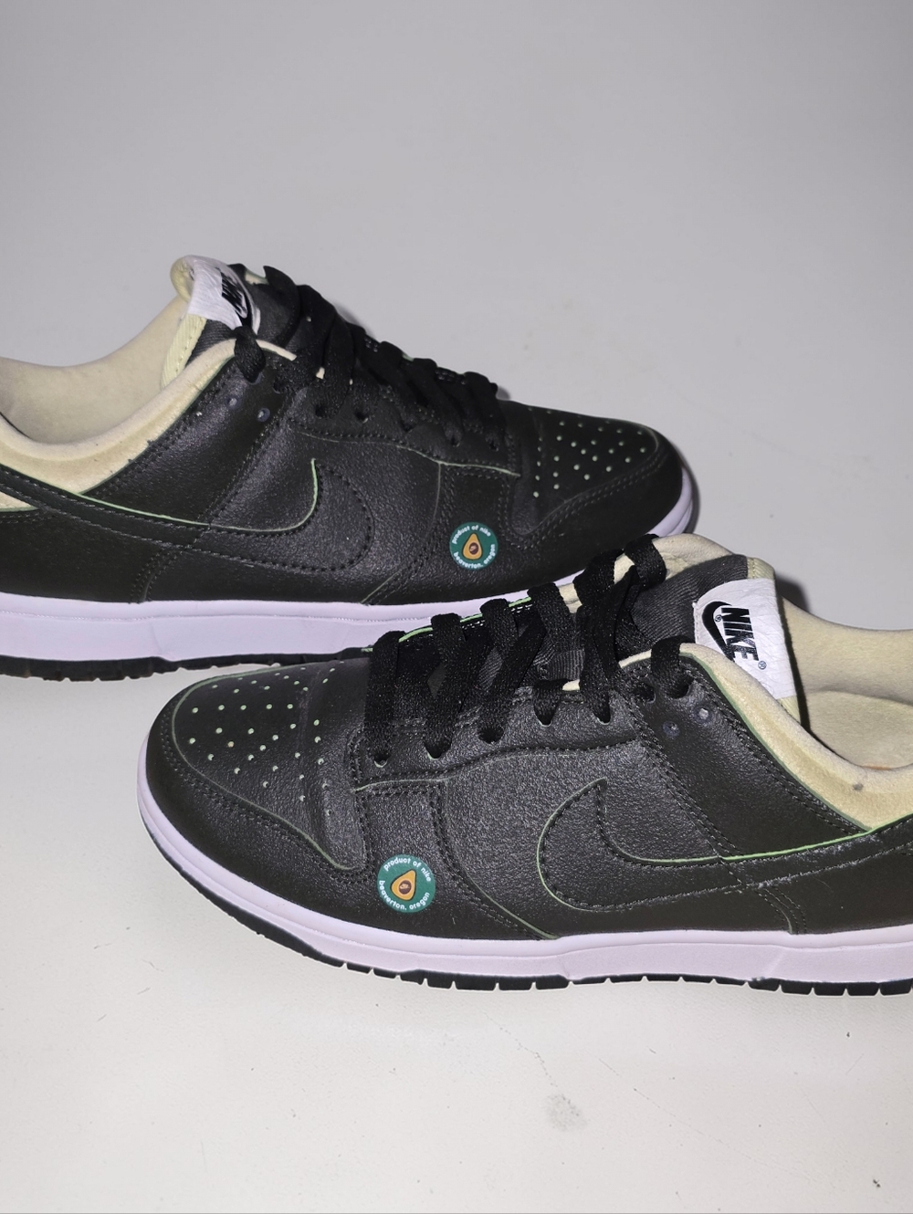 Nike Dunk Low Black Green Glow Avocado Certified Fresh Sneakers Women’s 7.5 - Picture 8 of 10